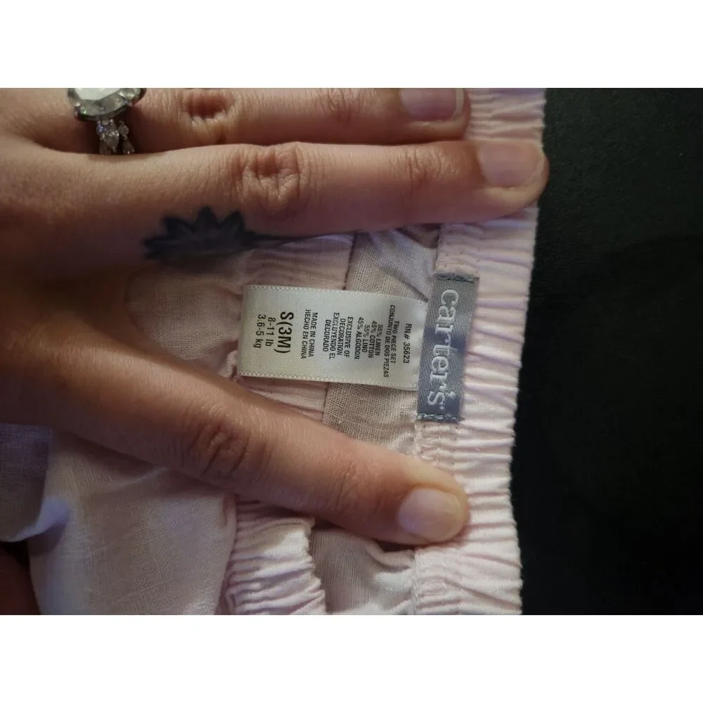 Carter's Baby Girl S 3M Pink Bloomer Shorts Diaper Cover